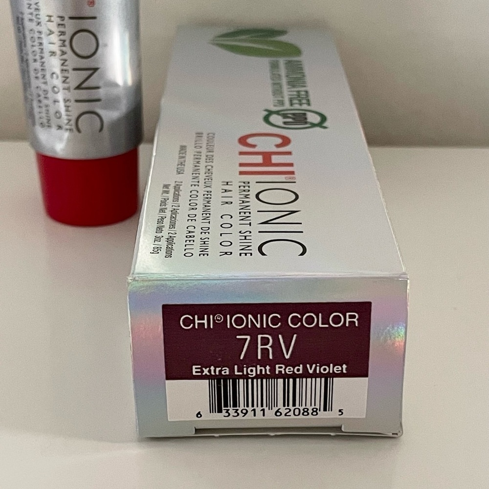 CHI Ionic Permanent Shine Hair Color 7RV Extra Light Red Violet 3 oz - Picture 10 of 12